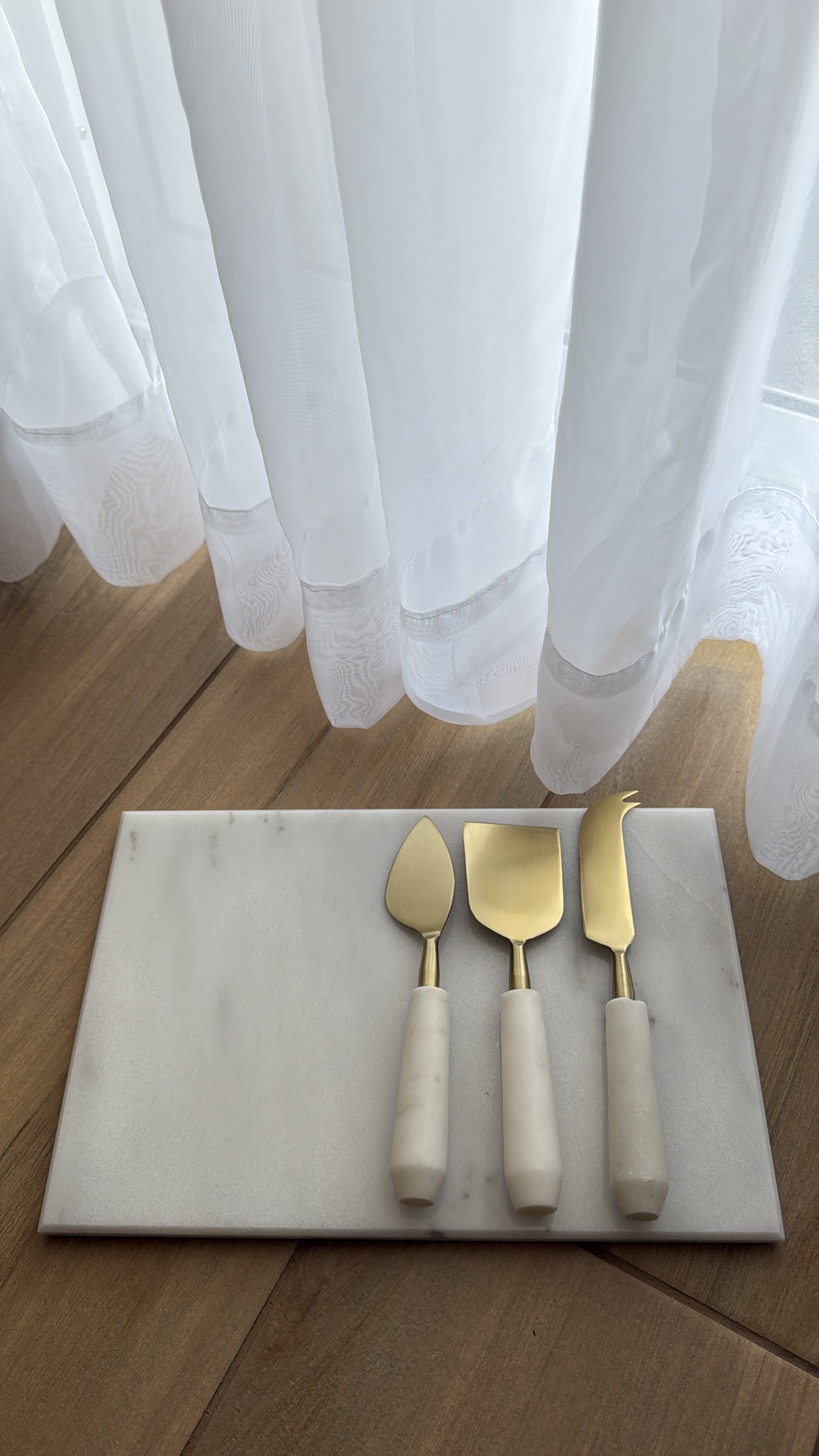 Marble cheese knife set